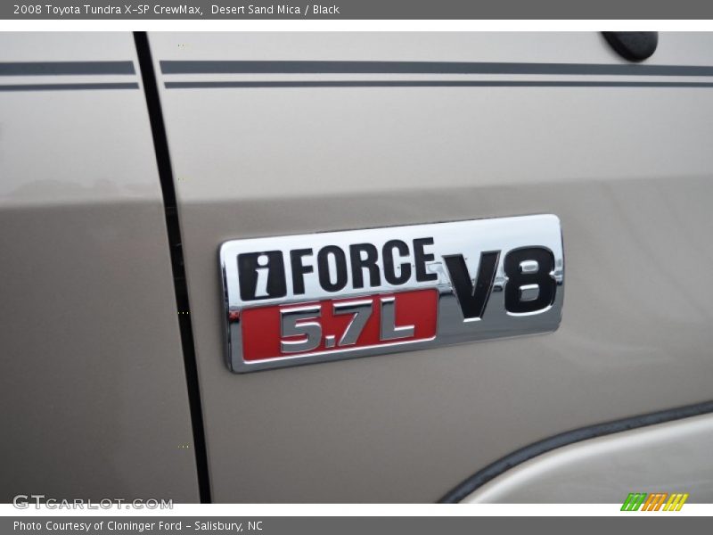 Desert Sand Mica / Black 2008 Toyota Tundra X-SP CrewMax