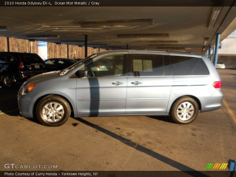 Ocean Mist Metallic / Gray 2010 Honda Odyssey EX-L