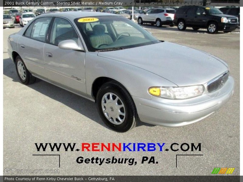 Sterling Silver Metallic / Medium Gray 2001 Buick Century Custom