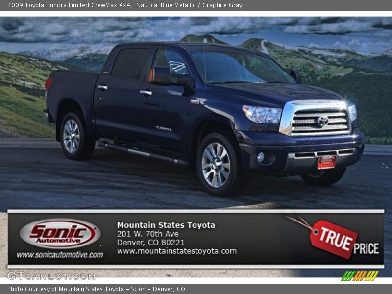 Nautical Blue Metallic / Graphite Gray 2009 Toyota Tundra Limited CrewMax 4x4