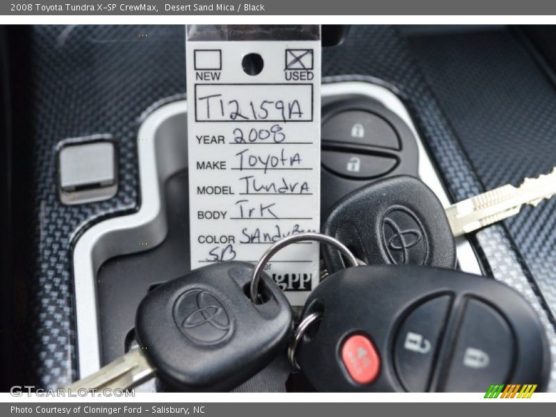 Desert Sand Mica / Black 2008 Toyota Tundra X-SP CrewMax