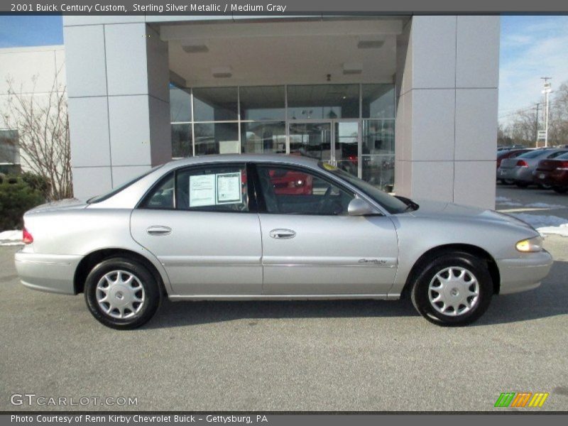 Sterling Silver Metallic / Medium Gray 2001 Buick Century Custom