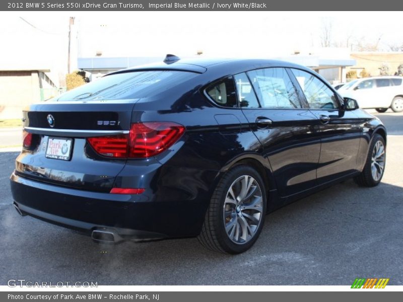 Imperial Blue Metallic / Ivory White/Black 2012 BMW 5 Series 550i xDrive Gran Turismo