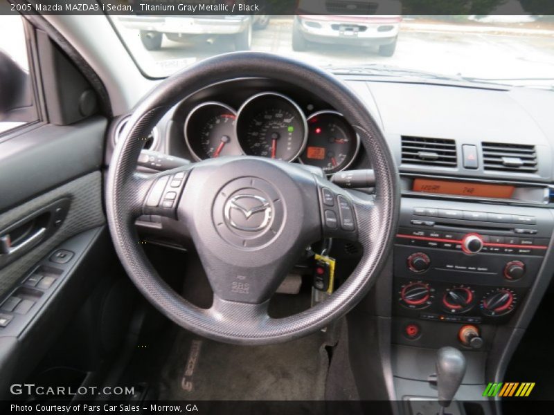 Titanium Gray Metallic / Black 2005 Mazda MAZDA3 i Sedan