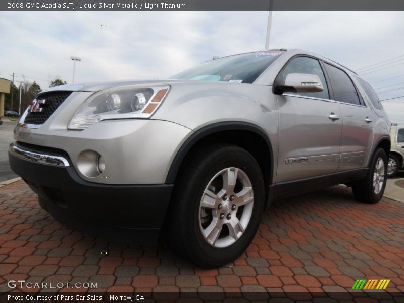 Liquid Silver Metallic / Light Titanium 2008 GMC Acadia SLT