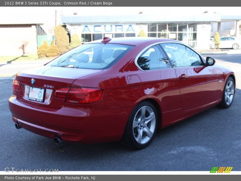 Crimson Red / Cream Beige 2012 BMW 3 Series 335i Coupe