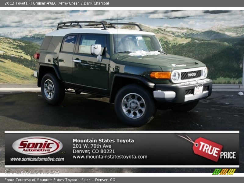 Army Green / Dark Charcoal 2013 Toyota FJ Cruiser 4WD