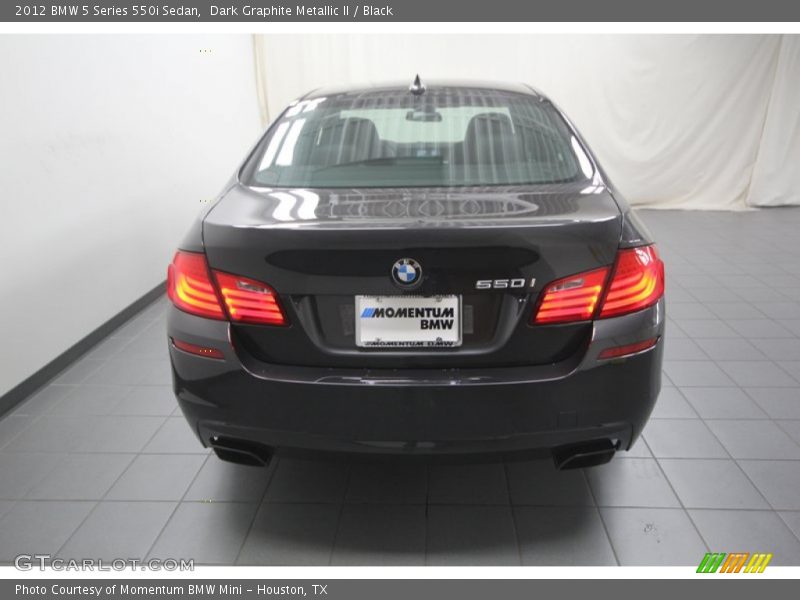Dark Graphite Metallic II / Black 2012 BMW 5 Series 550i Sedan