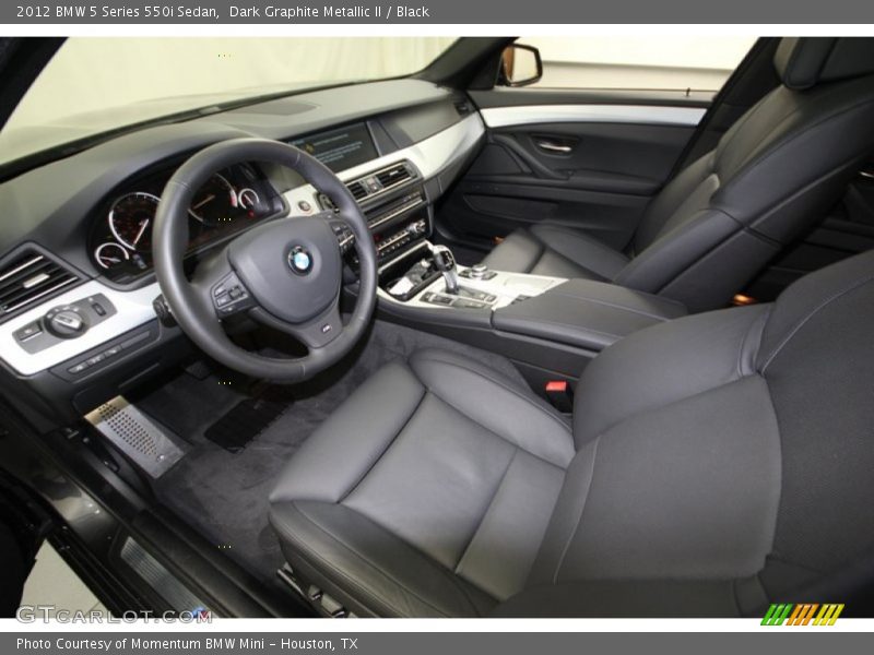 Dark Graphite Metallic II / Black 2012 BMW 5 Series 550i Sedan