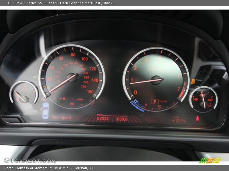 Dark Graphite Metallic II / Black 2012 BMW 5 Series 550i Sedan