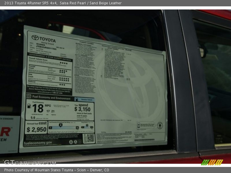 Salsa Red Pearl / Sand Beige Leather 2013 Toyota 4Runner SR5 4x4