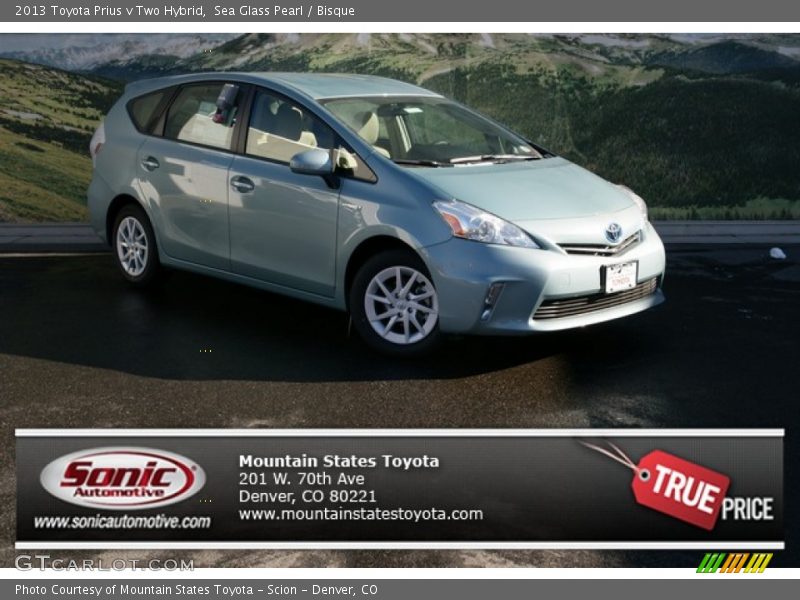 Sea Glass Pearl / Bisque 2013 Toyota Prius v Two Hybrid