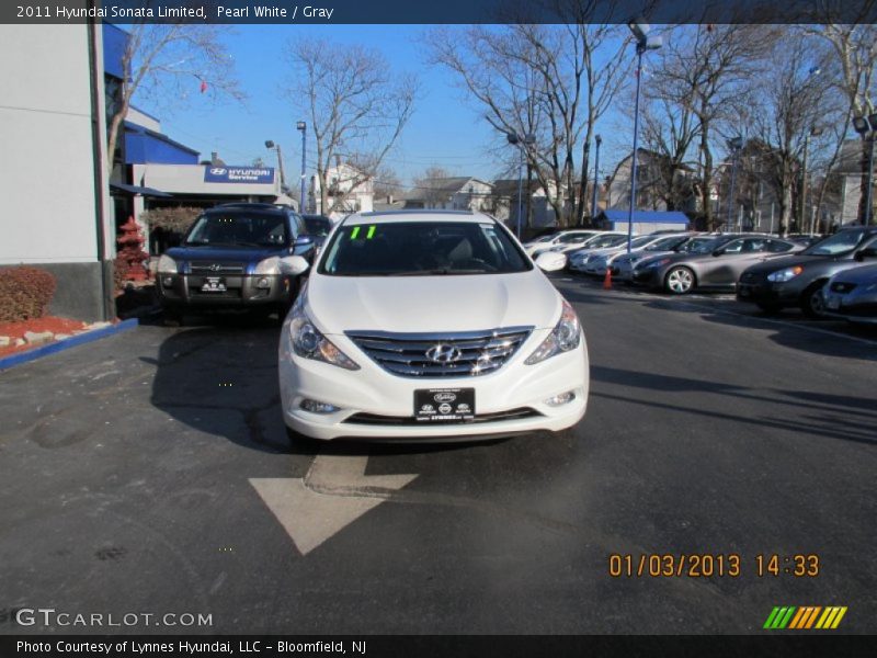 Pearl White / Gray 2011 Hyundai Sonata Limited
