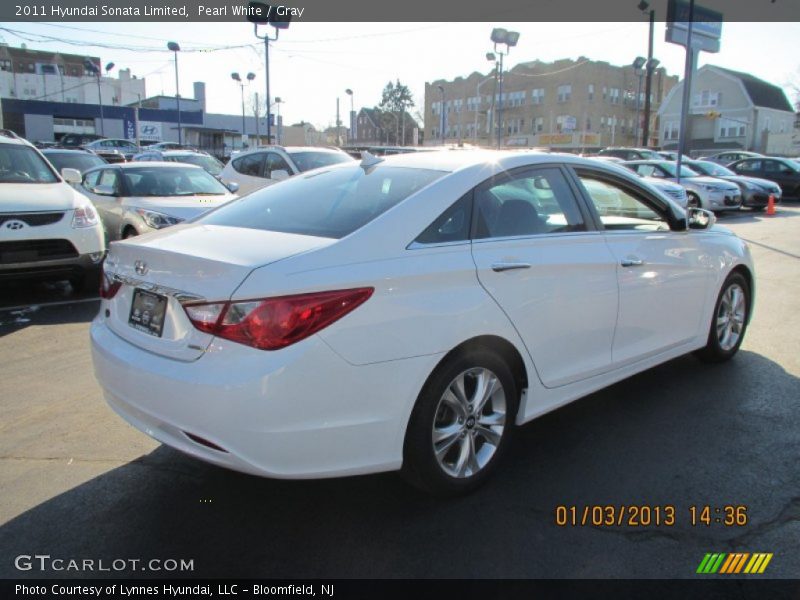 Pearl White / Gray 2011 Hyundai Sonata Limited