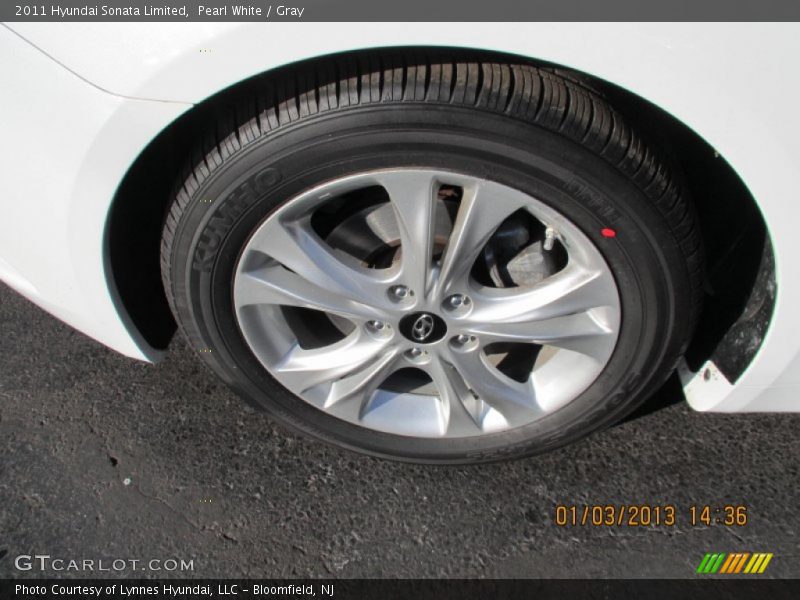 Pearl White / Gray 2011 Hyundai Sonata Limited