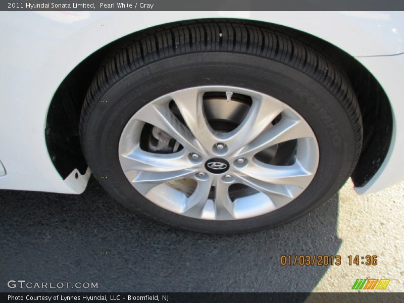 Pearl White / Gray 2011 Hyundai Sonata Limited