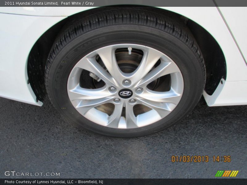 Pearl White / Gray 2011 Hyundai Sonata Limited
