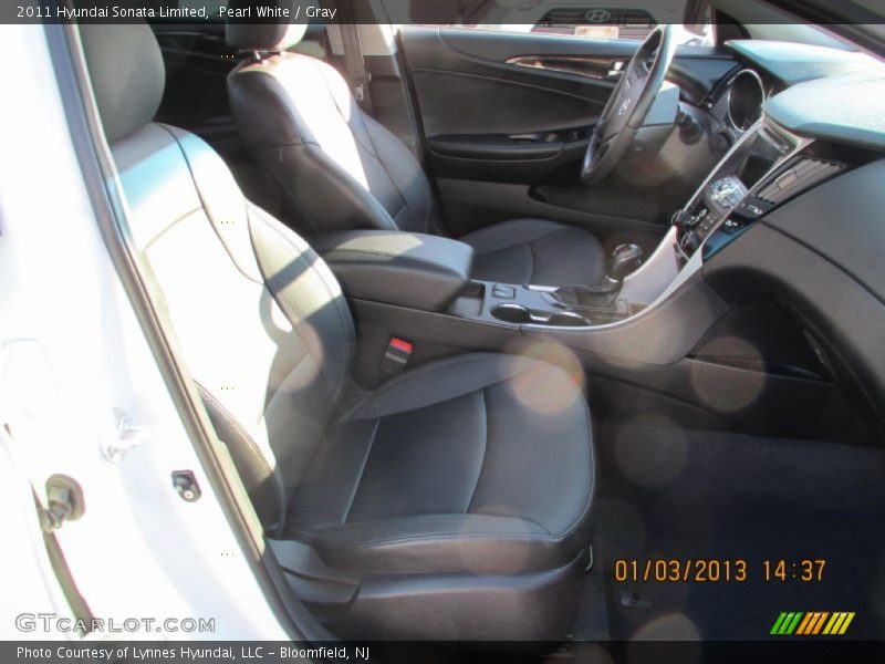Pearl White / Gray 2011 Hyundai Sonata Limited