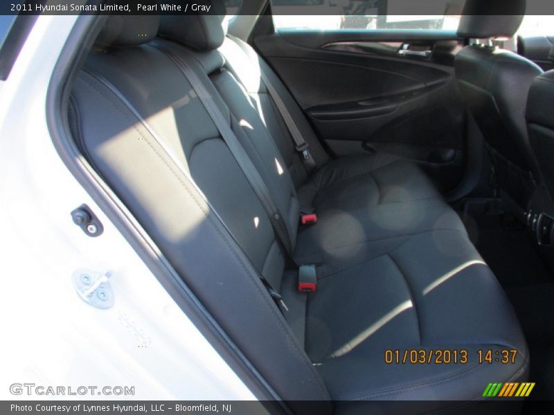 Pearl White / Gray 2011 Hyundai Sonata Limited