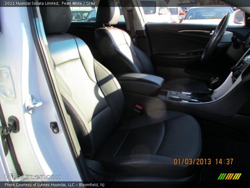 Pearl White / Gray 2011 Hyundai Sonata Limited