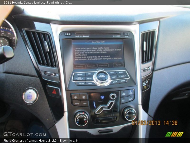 Pearl White / Gray 2011 Hyundai Sonata Limited