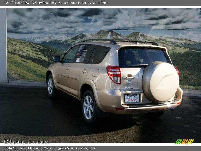 Sandy Beach Metallic / Sand Beige 2012 Toyota RAV4 V6 Limited 4WD