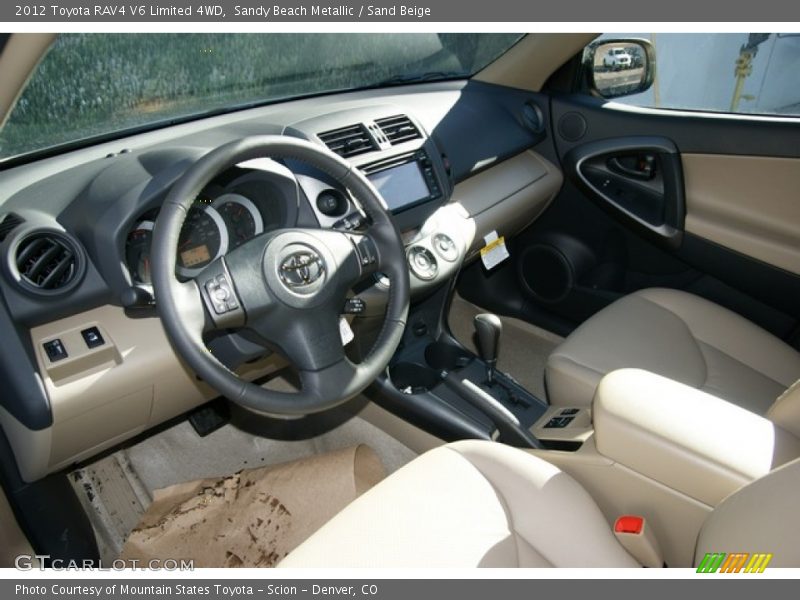 Sandy Beach Metallic / Sand Beige 2012 Toyota RAV4 V6 Limited 4WD