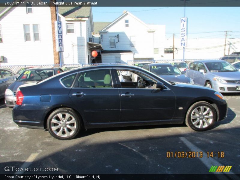 Twilight Blue Pearl / Wheat 2007 Infiniti M 35 Sedan