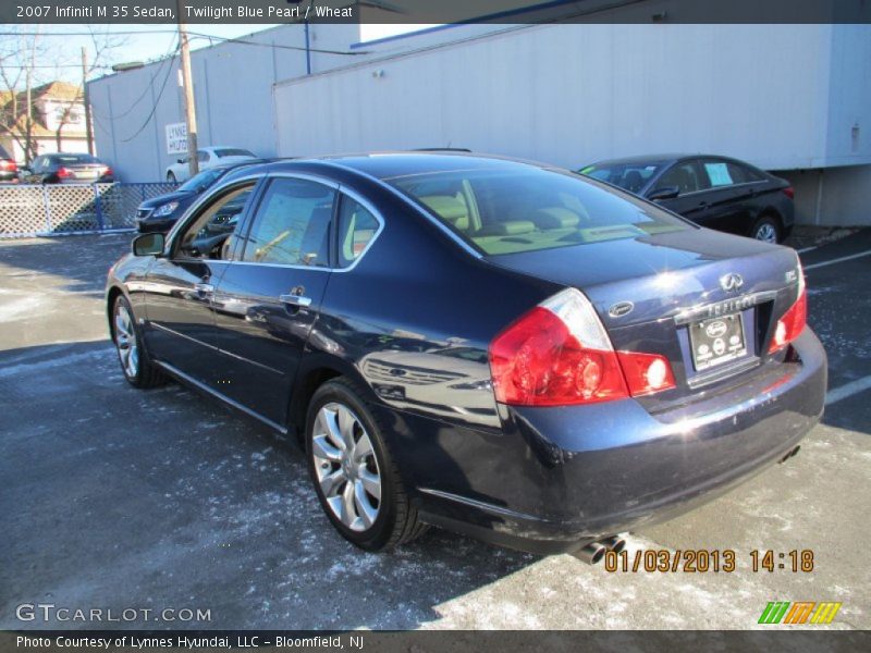 Twilight Blue Pearl / Wheat 2007 Infiniti M 35 Sedan