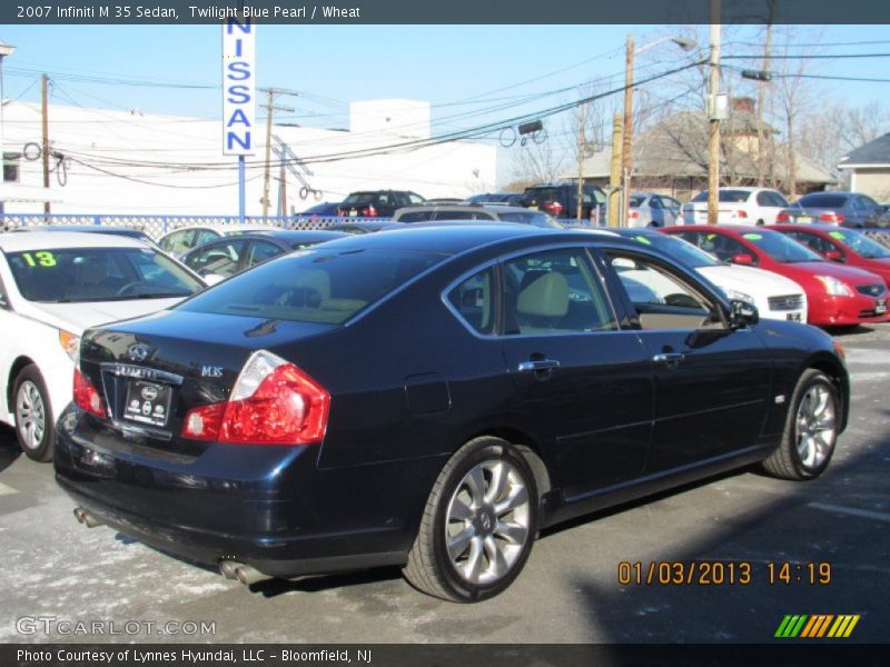 Twilight Blue Pearl / Wheat 2007 Infiniti M 35 Sedan