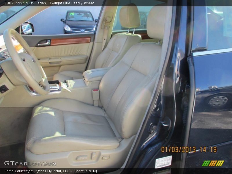Twilight Blue Pearl / Wheat 2007 Infiniti M 35 Sedan