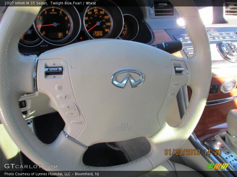 Twilight Blue Pearl / Wheat 2007 Infiniti M 35 Sedan