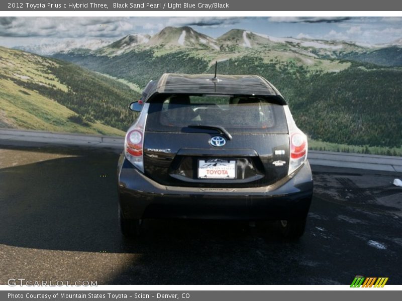 Black Sand Pearl / Light Blue Gray/Black 2012 Toyota Prius c Hybrid Three