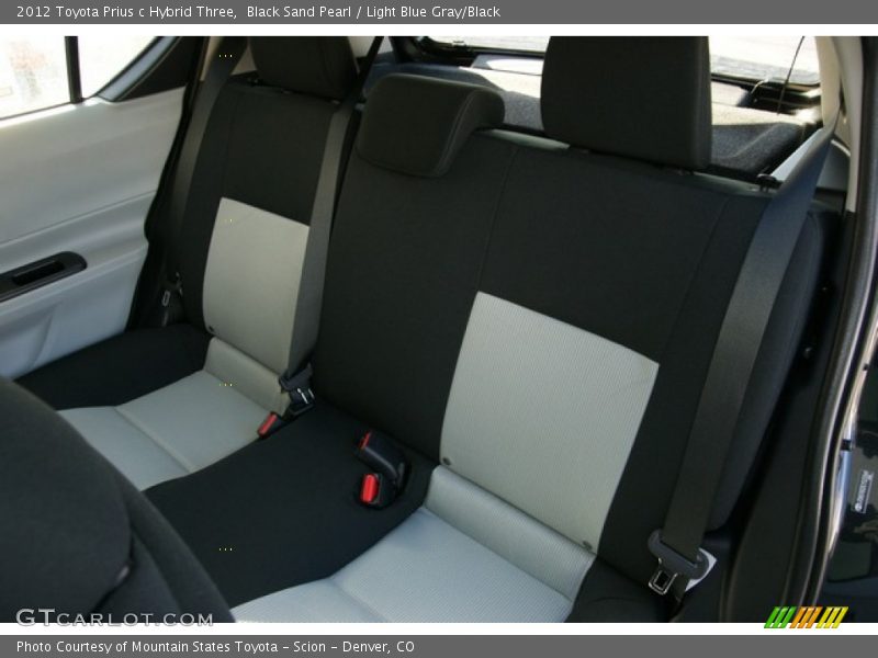 Black Sand Pearl / Light Blue Gray/Black 2012 Toyota Prius c Hybrid Three