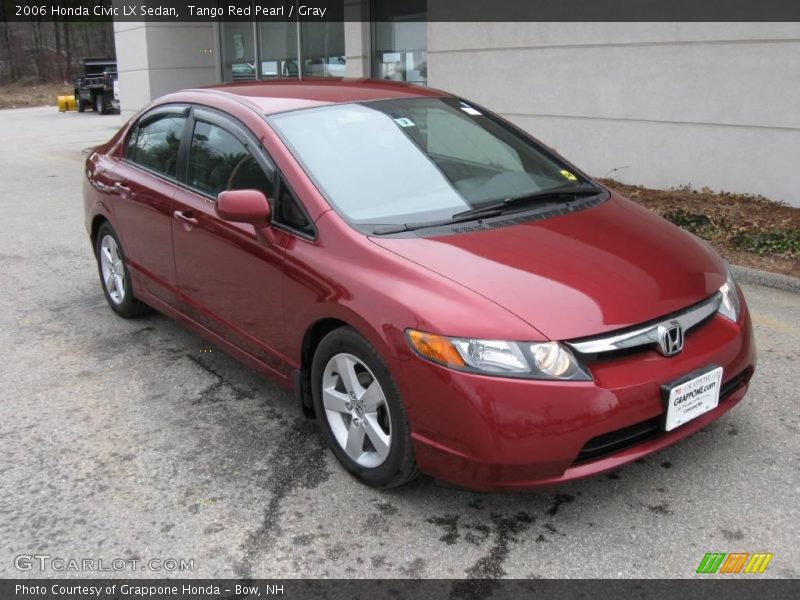 Tango Red Pearl / Gray 2006 Honda Civic LX Sedan