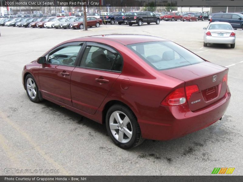 Tango Red Pearl / Gray 2006 Honda Civic LX Sedan