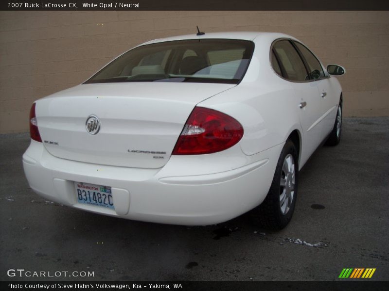 White Opal / Neutral 2007 Buick LaCrosse CX