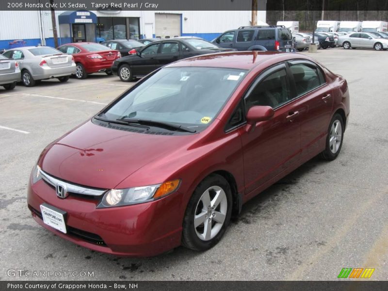 Tango Red Pearl / Gray 2006 Honda Civic LX Sedan
