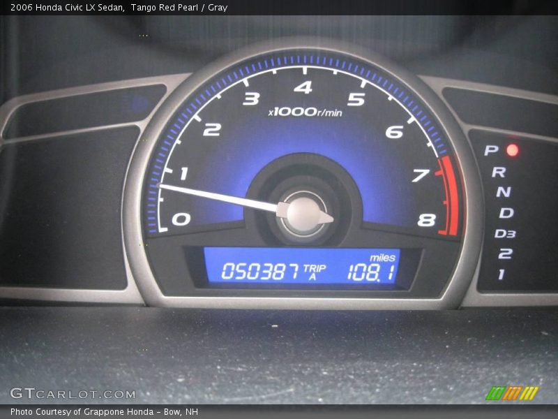 Tango Red Pearl / Gray 2006 Honda Civic LX Sedan