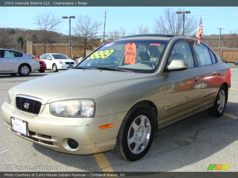 Champagne / Beige 2001 Hyundai Elantra GLS