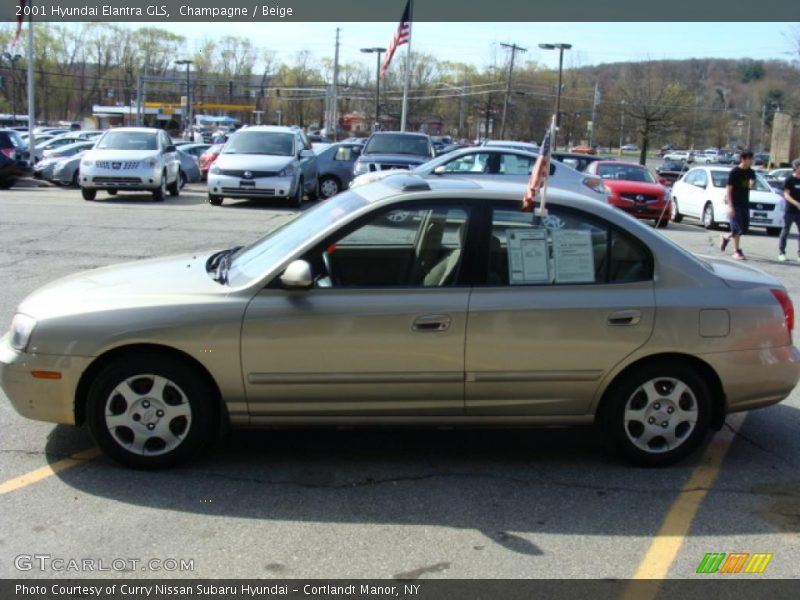 Champagne / Beige 2001 Hyundai Elantra GLS