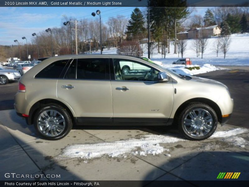 Gold Leaf Metallic / Medium Light Stone 2010 Lincoln MKX AWD