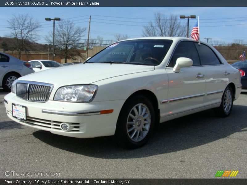 Powder White Pearl / Beige 2005 Hyundai XG350 L