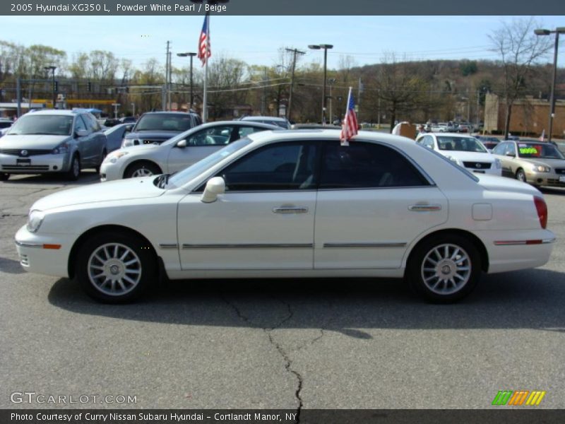 Powder White Pearl / Beige 2005 Hyundai XG350 L