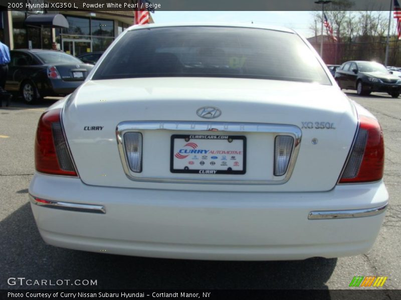 Powder White Pearl / Beige 2005 Hyundai XG350 L