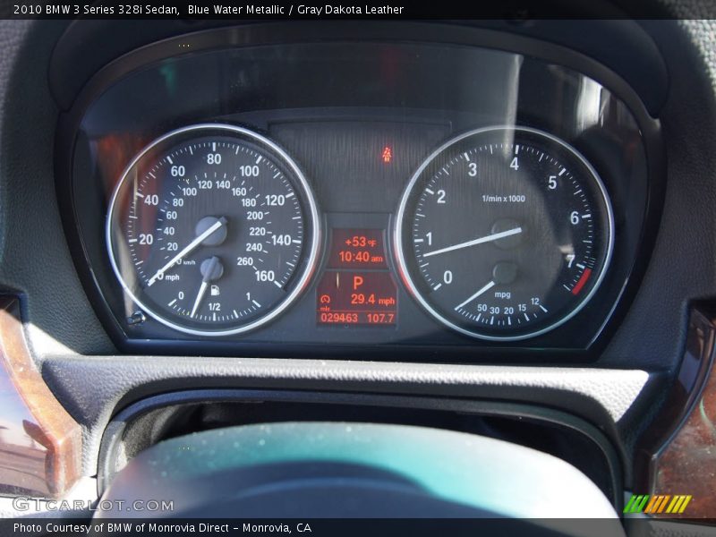 Blue Water Metallic / Gray Dakota Leather 2010 BMW 3 Series 328i Sedan