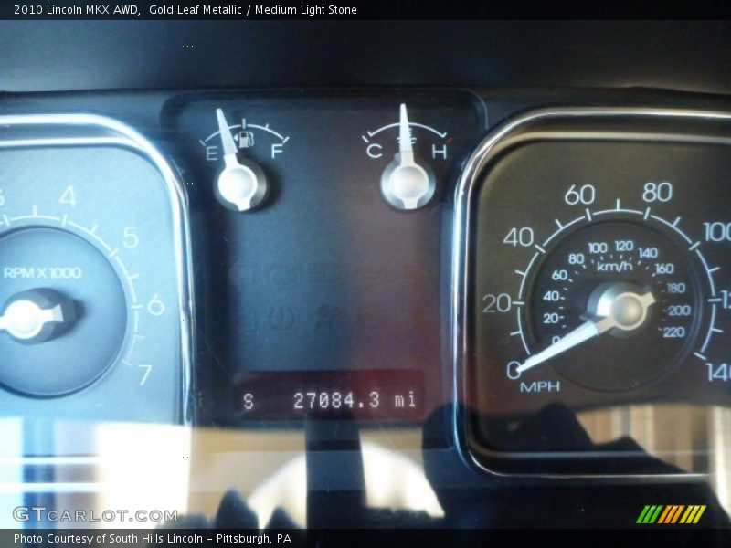 Gold Leaf Metallic / Medium Light Stone 2010 Lincoln MKX AWD