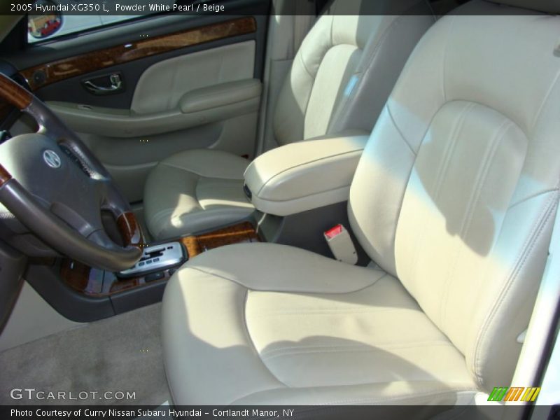 Powder White Pearl / Beige 2005 Hyundai XG350 L