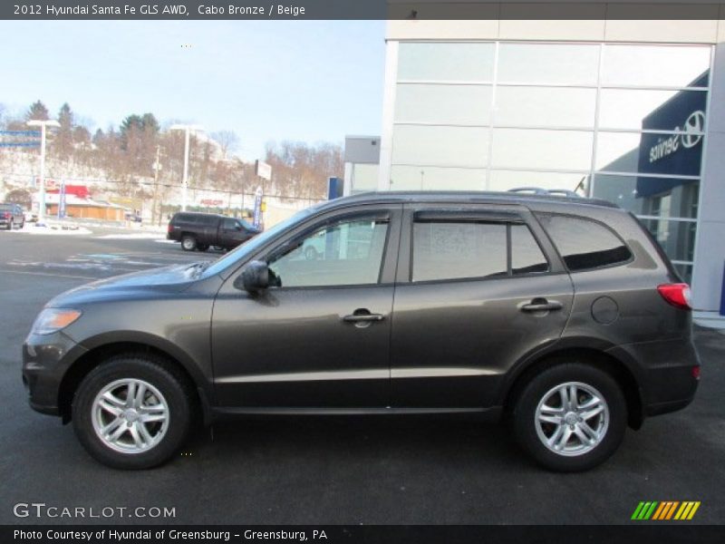 Cabo Bronze / Beige 2012 Hyundai Santa Fe GLS AWD