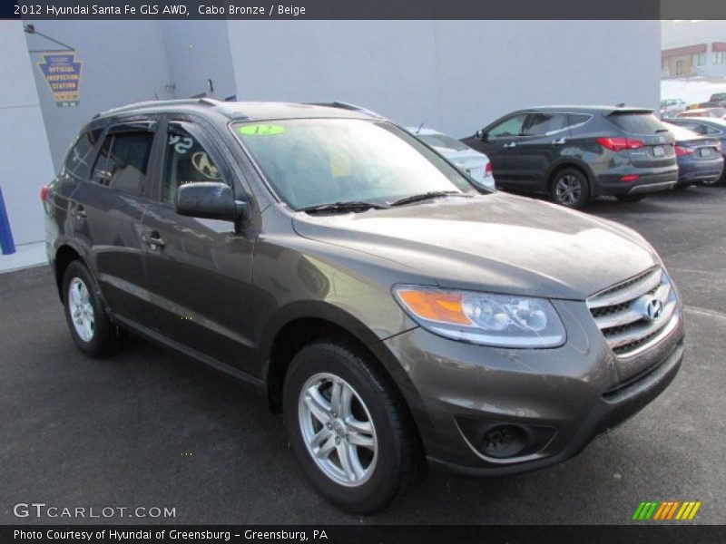 Cabo Bronze / Beige 2012 Hyundai Santa Fe GLS AWD